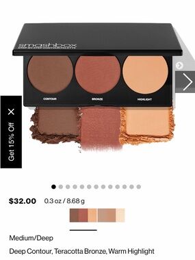New Smashbox Step-By-Step Contour Kit Medium Deep